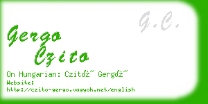 gergo czito business card